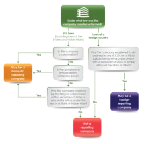 business required to file BOI flow chart corporation filing foreign reporting company limited liability company 